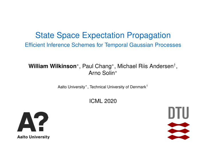 state space expectation propagation