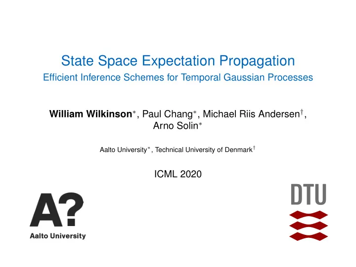 state space expectation propagation