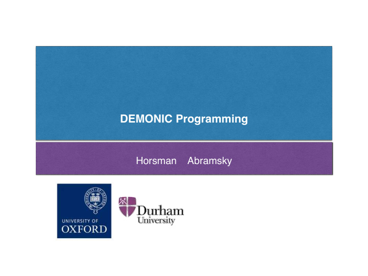 demonic programming