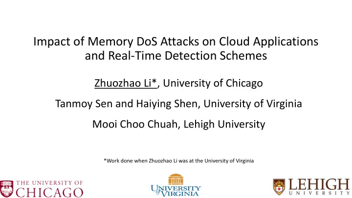 and real time detection schemes