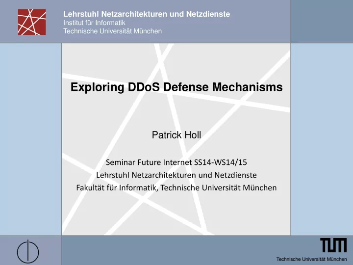 exploring ddos defense mechanisms