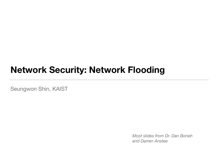 network security network flooding