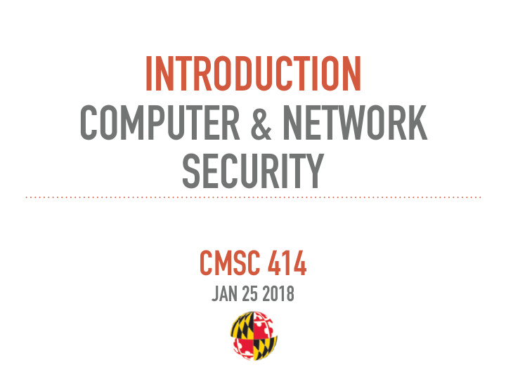 introduction computer network security