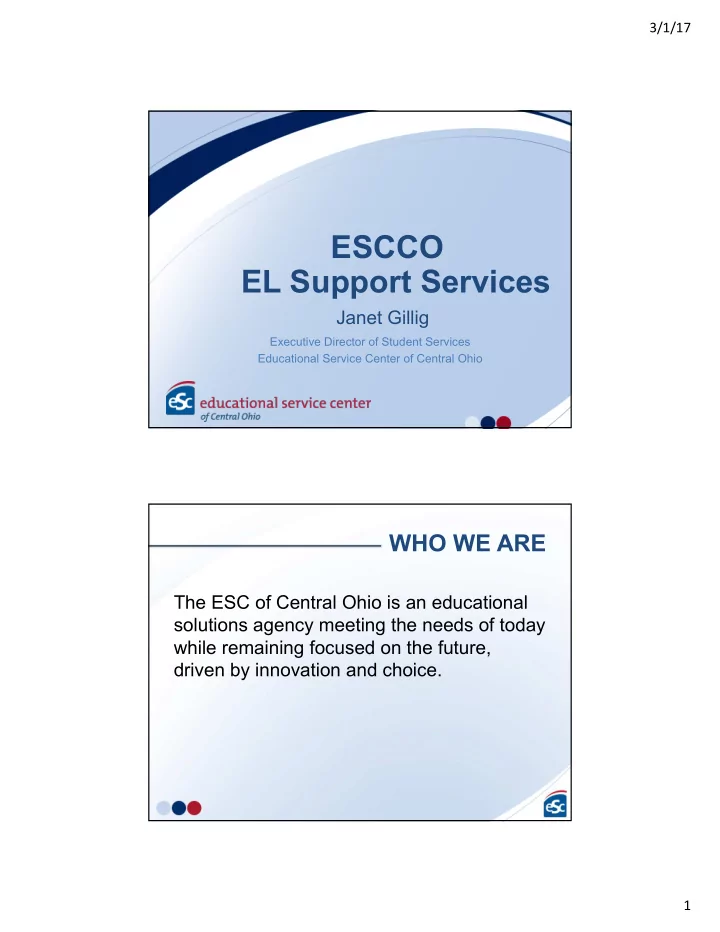escco el support services