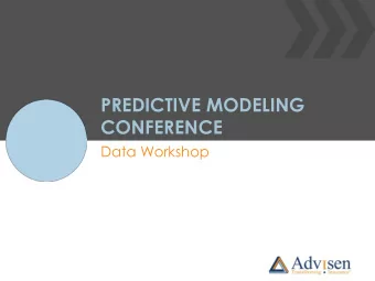 PREDICTIVE MODELING  CONFERENCE  Data Workshop  Cyber Risk Models  Loss Aggregation Models
