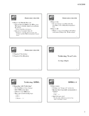 4/18/2008  Anno unc e me nts  Anno unc e me nts  FIT100  FIT100  FIT100  FIT100  FIT100  FIT100