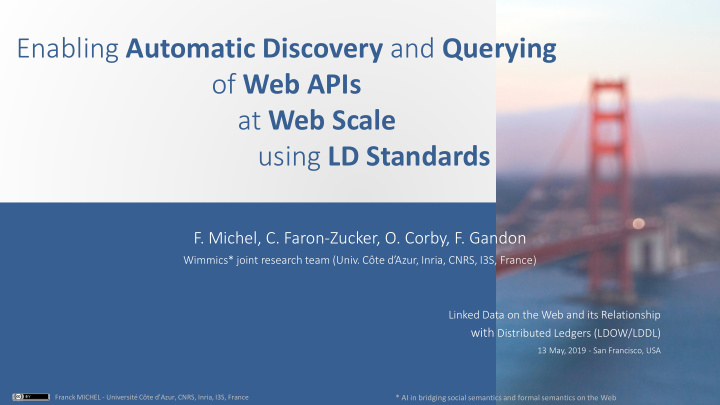 of web apis at web scale using ld standards