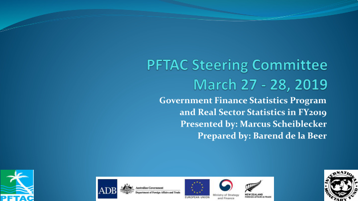 government finance statistics program and real sector