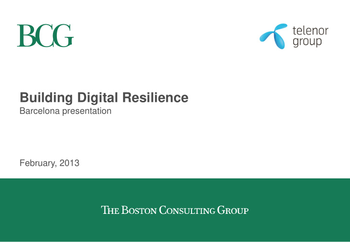 building digital resilience