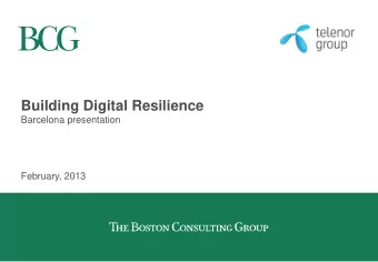 Building Digital Resilience  Barcelona presentation  February, 2013  Internet access creates vast