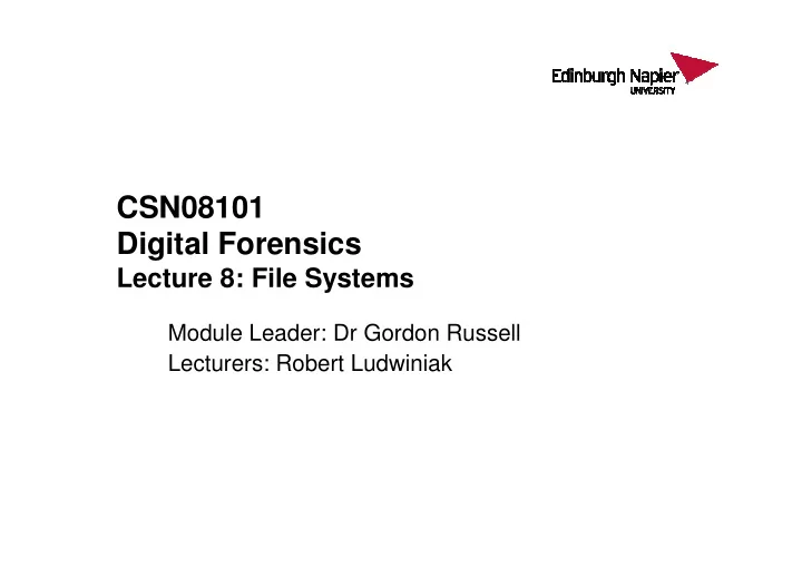 csn08101 digital forensics