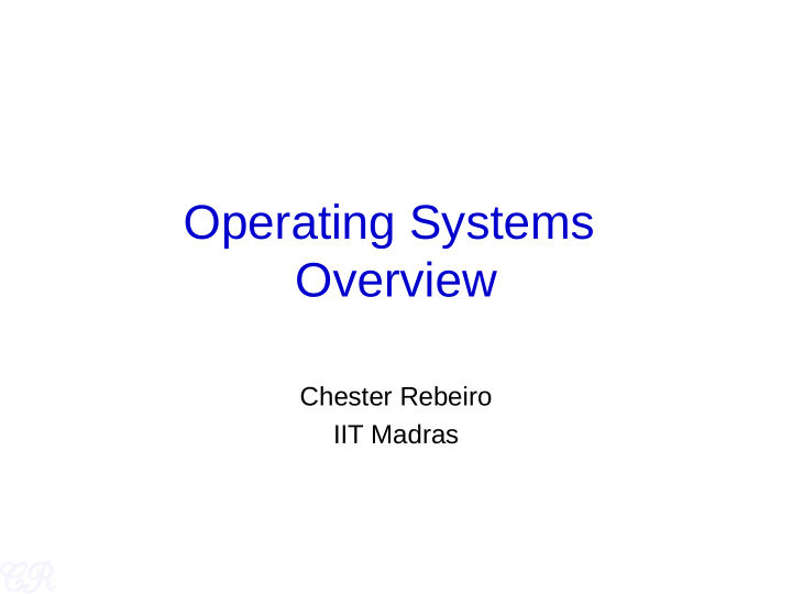 operating systems overview