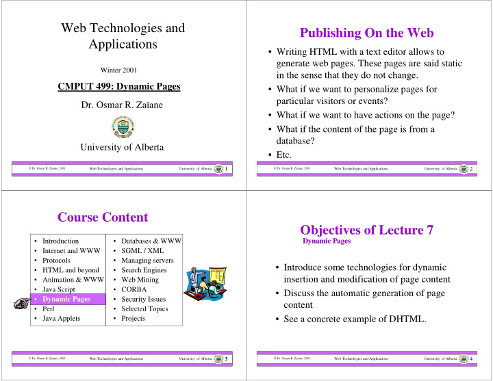 web technologies and publishing on the web applications