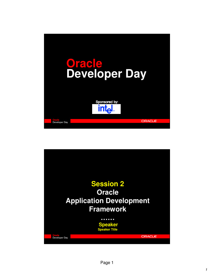 oracle developer day