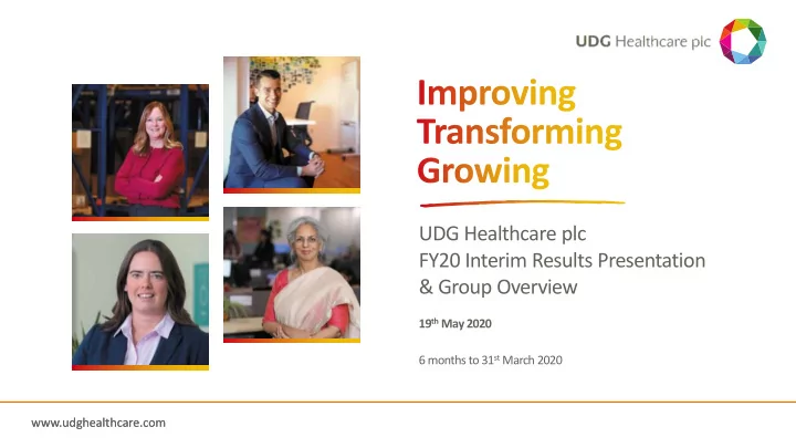 udg healthcare plc fy20 interim results presentation amp
