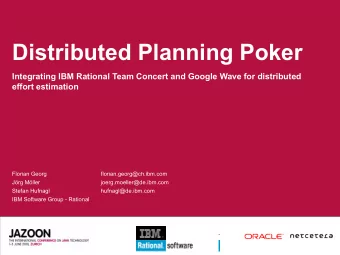 Distributed Planning Poker  Integrating IBM Rational Team Concert and Google Wave for distributed