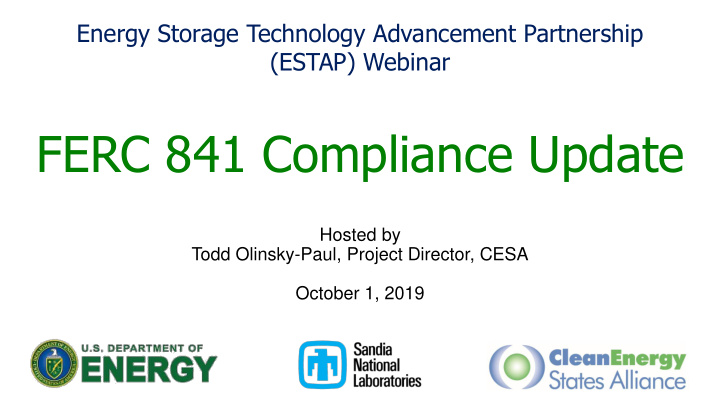 ferc 841 compliance update