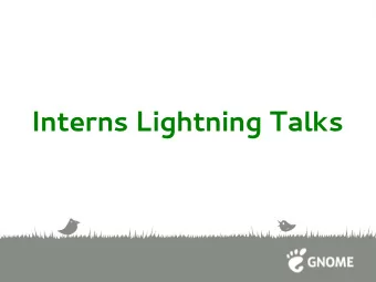 I  n  t  e  r  n  s  L  i  g  h  t  n  i  n  g  T  a  l  k  s  Proxy editing  PiTiVi  Proxy editing