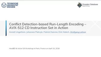Conflict Detection-based Run-Length Encoding   AVX-512 CD Instruction Set in Action Annett