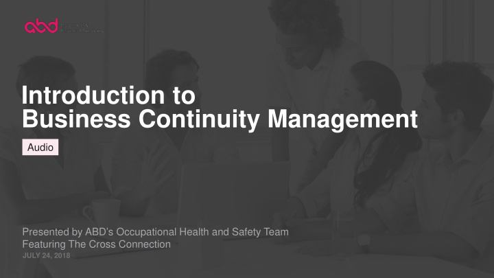 introduction to business continuity management