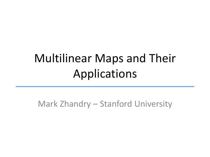 applications