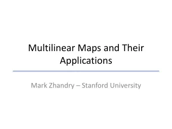 Applications Mark Zhandry  Stanford University  Diffie-Hellman Key Exchange  Exchange keys over