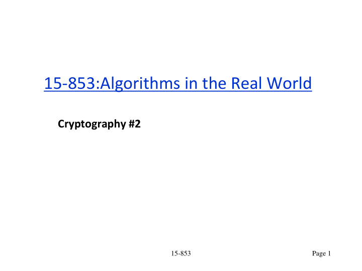 15 853 algorithms in the real world