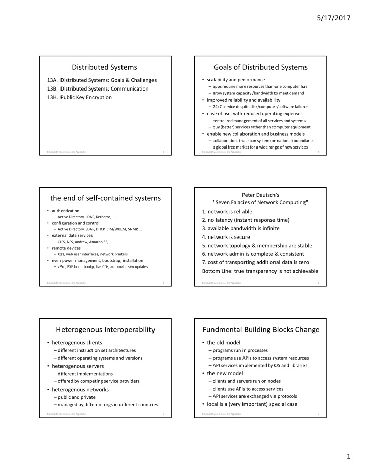 distributed systems goals of distributed systems