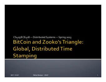 CS425/ECE428    Distributed  Systems    Spring  2013   2011-12-01