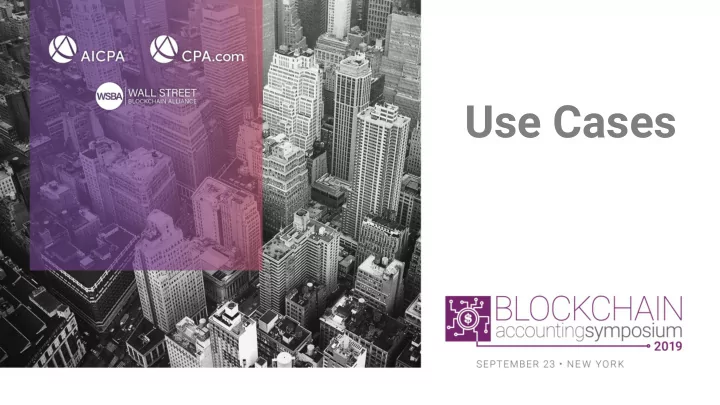 use cases agenda