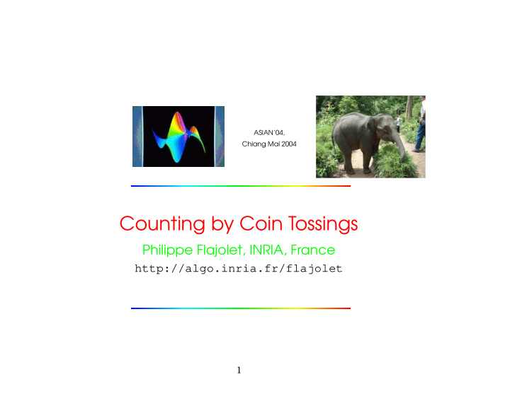 counting by coin tossings