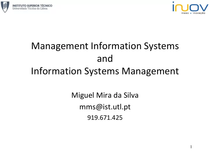 management information systems