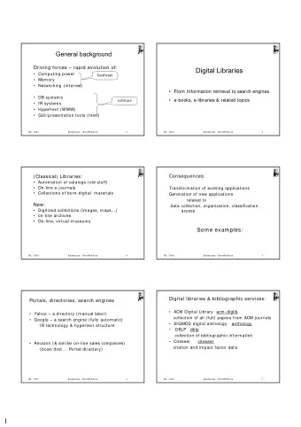 1  Data and information services:  Scientific data directories/ repositories/ portals :