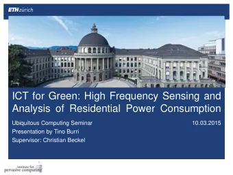 ICT for Green: High Frequency Sensing and  Analysis of Residential Power Consumption  Ubiquitous
