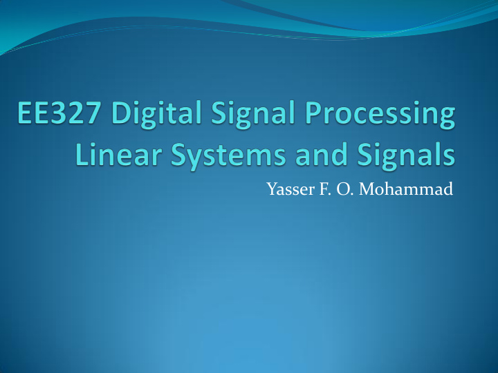 yasser f o mohammad reminder 1 adc reminder 2 sampling