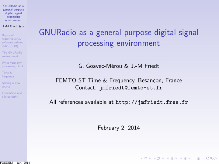 gnuradio as a general purpose digital signal