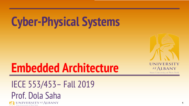 cyber physical systems embedded architecture