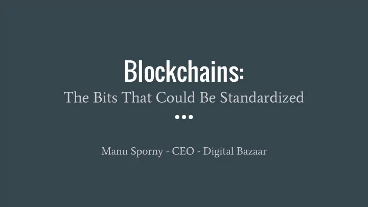 blockchains