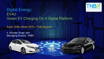Digital Energy:  EV4U  Green EV Charging On A Digital Platform Asian Utility Week 2019  Talk