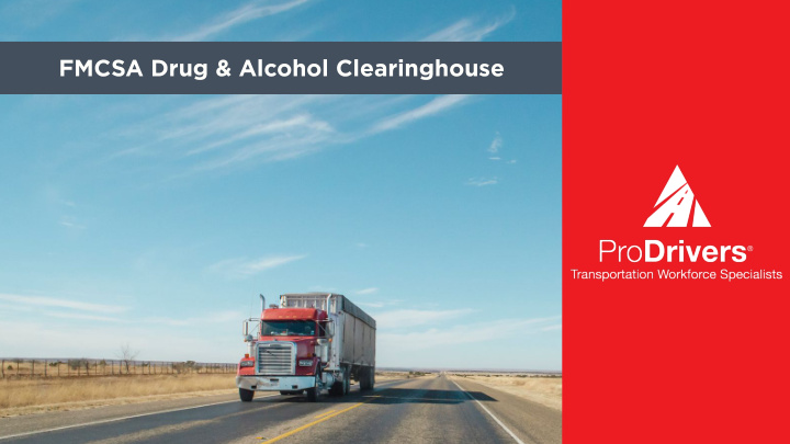 fmcsa drug alcohol clearinghouse agenda
