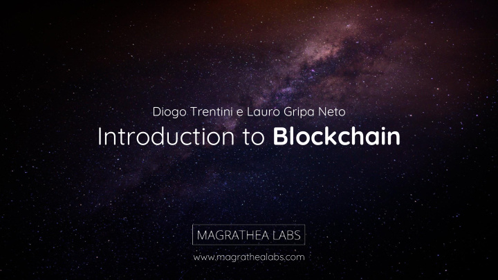 introduction to blockchain