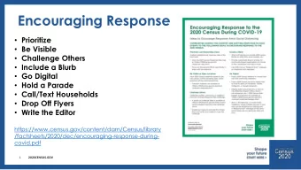 Encouraging Response  Prioritize  Be Visible  Challenge Others  Include a Blurb  Go