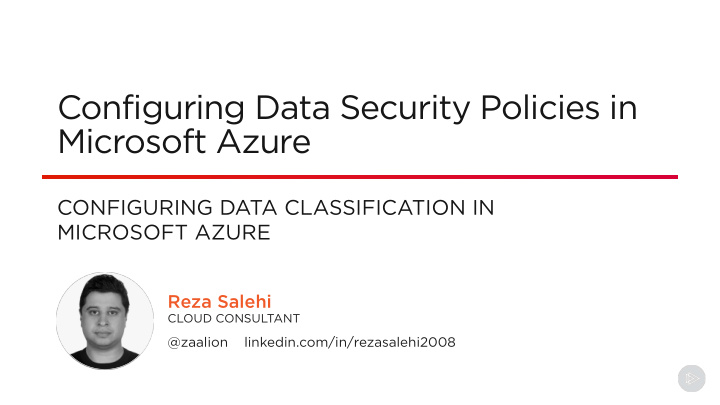 configuring data security policies in microsoft azure