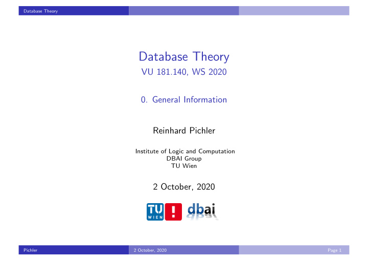 database theory