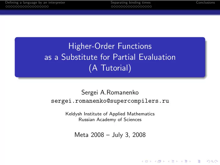 higher order functions as a substitute for partial