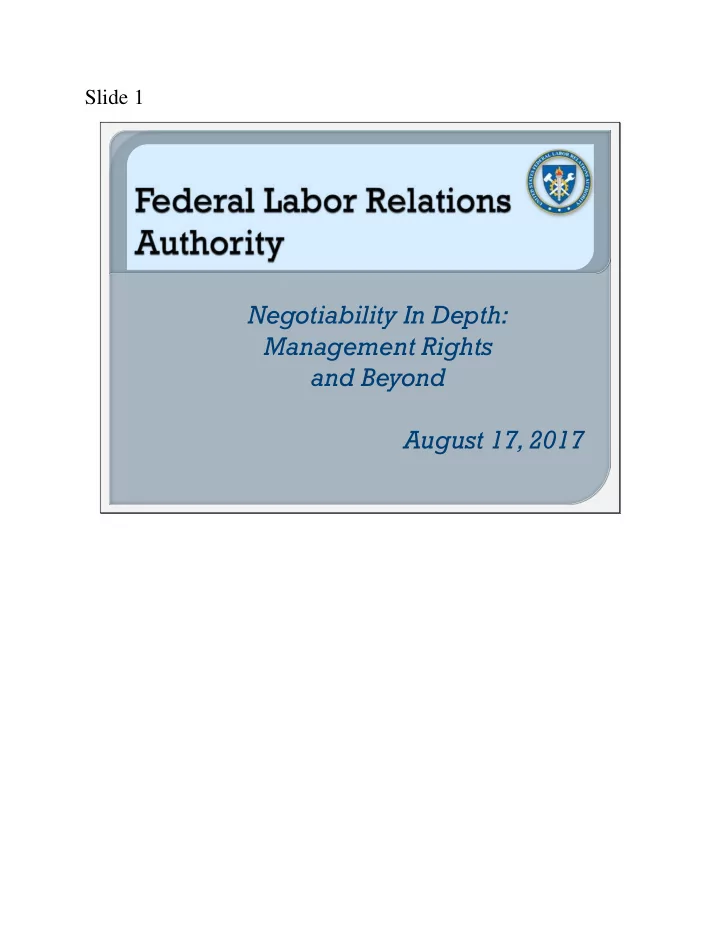 negotiability in depth management rights and beyond