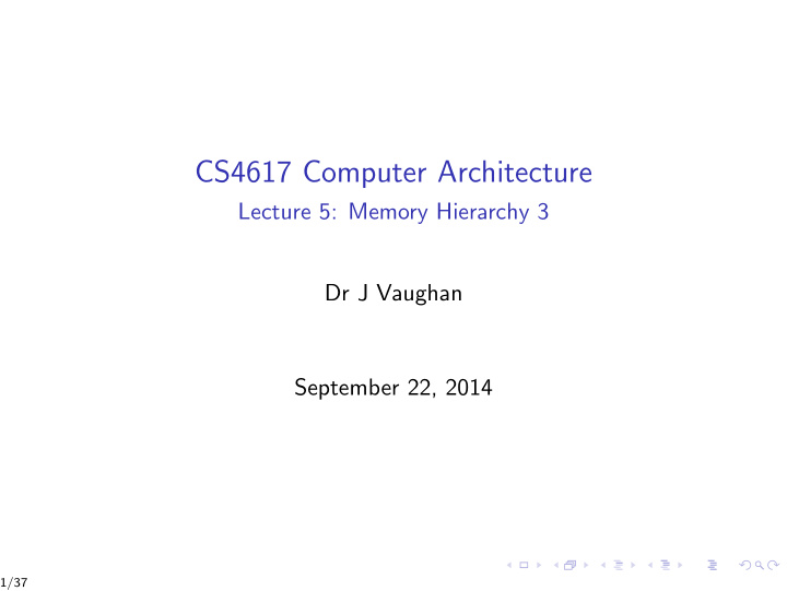 cs4617 computer architecture