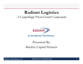 Radiant Logistics  A Compellingly Priced Growth Compounder Its the Network That Delivers