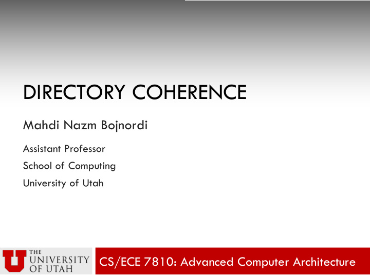 directory coherence