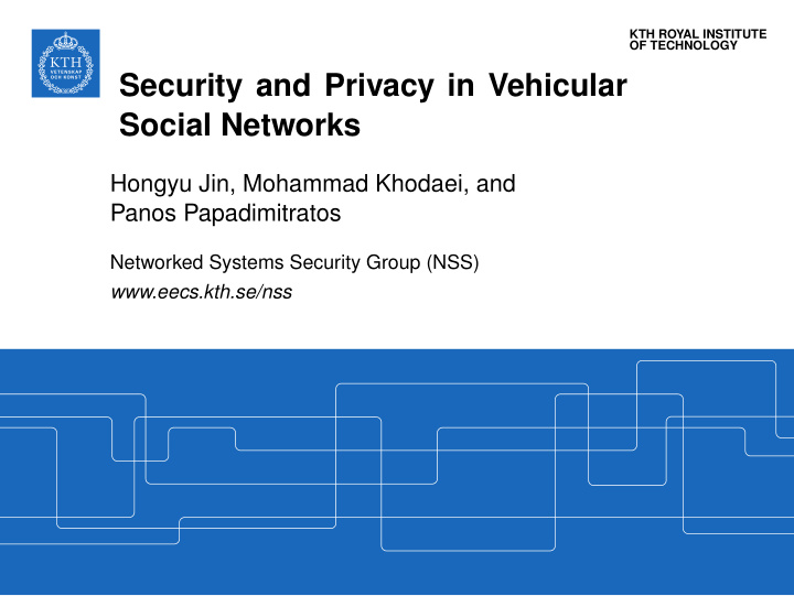 security and privacy in vehicular social networks